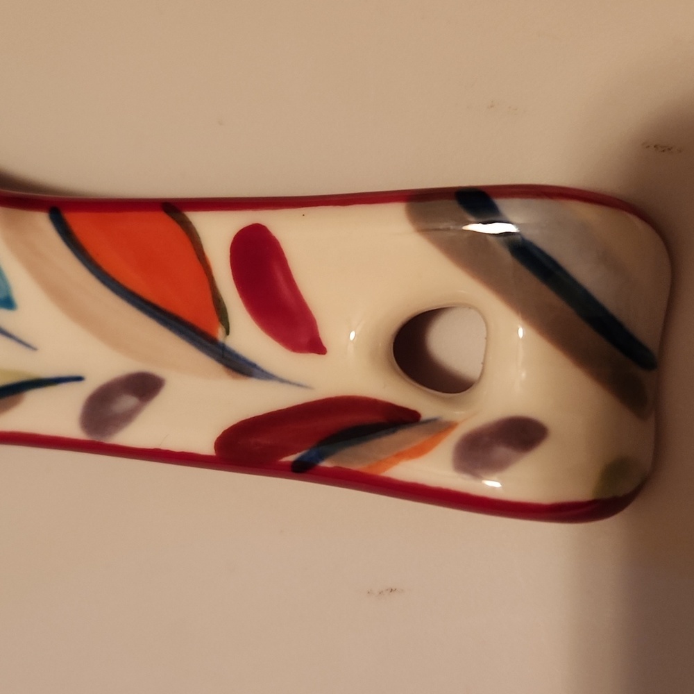 Anthropologie Colorful Ceramic Spoon Rest With The Initial C - Picture 6 of 7